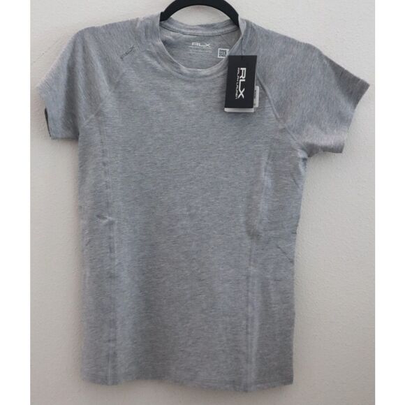 RLX Ralph Lauren 285929760504 Women's Sz XS Gray Heather Athleisure S/S Shirt - Picture 1 of 8
